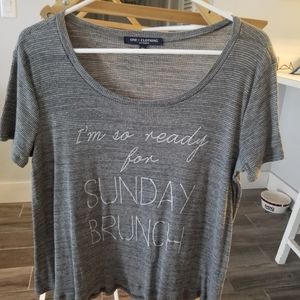 One Clothing gray Brunch tee